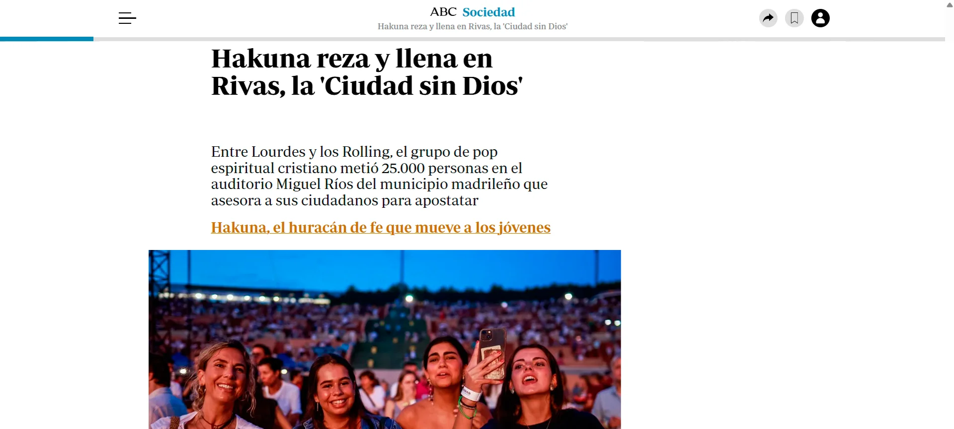 Hakuna reza y llena en Rivas, la "Ciudad sin Dios"